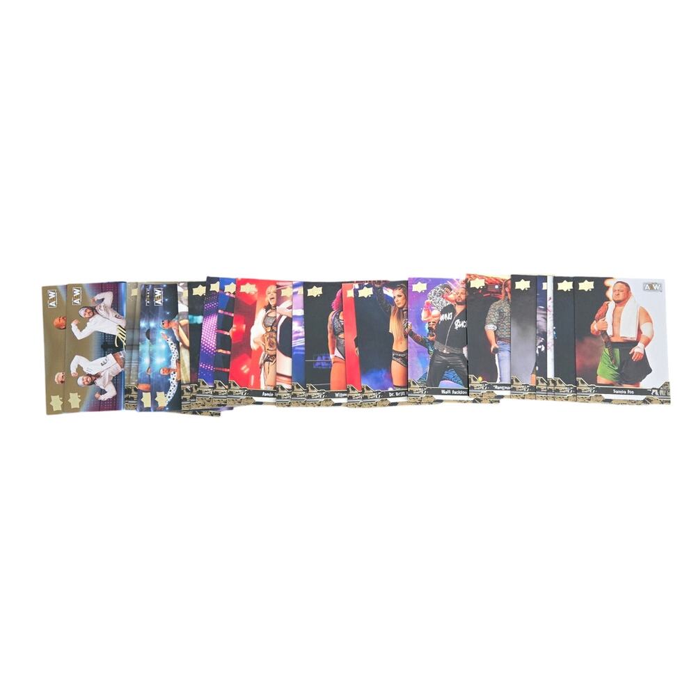 Lot of 24 AEW Gold Upper Deck Cards from 2023